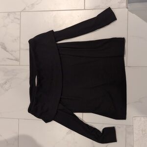 Loft: off the shoulder black sweater shirt